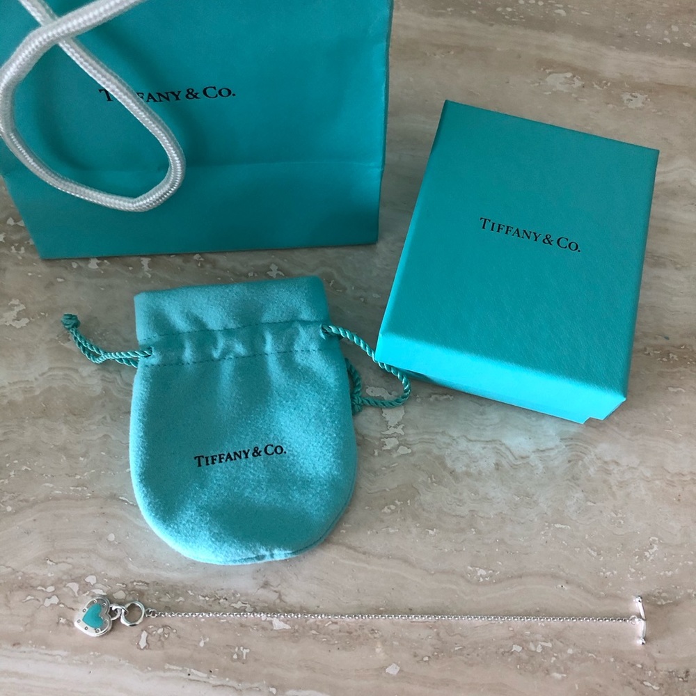 Auth Tiffany & Co blue enamel toggle bracelet